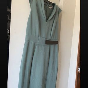 Plus size olive green dress